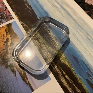 Glass Trinket Tray - 4 inches x 2.5 inches (1 inch thick) Paperweight